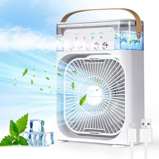 USB Electric Portable Air Cooler & Humidifier Fan for Home & Office Use.